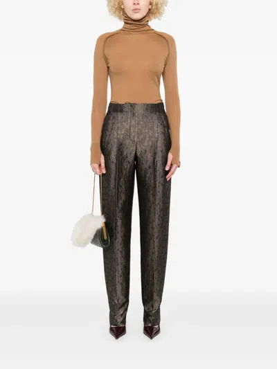 Victoria Beckham 'piping' Sweater In Brown