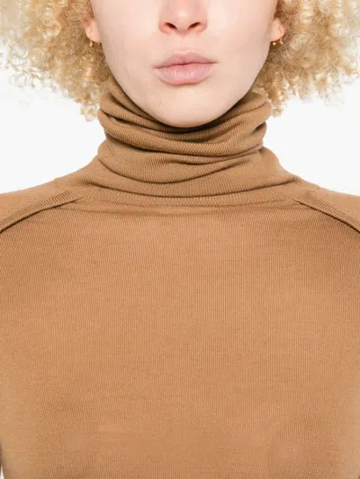 Victoria Beckham 'piping' Sweater In Brown