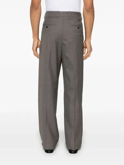 Saint Laurent Tailored High-waisted Trousers In Gray