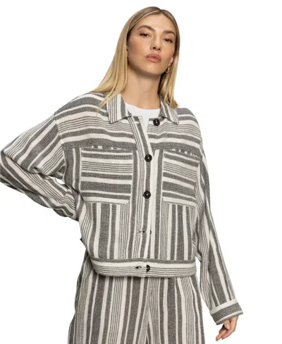 Sanctuary Shoreside Jacket In Atlantic Stripe In Multi