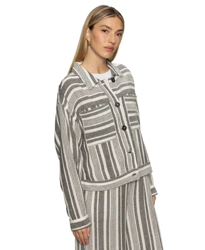 Sanctuary Shoreside Jacket In Atlantic Stripe In Multi