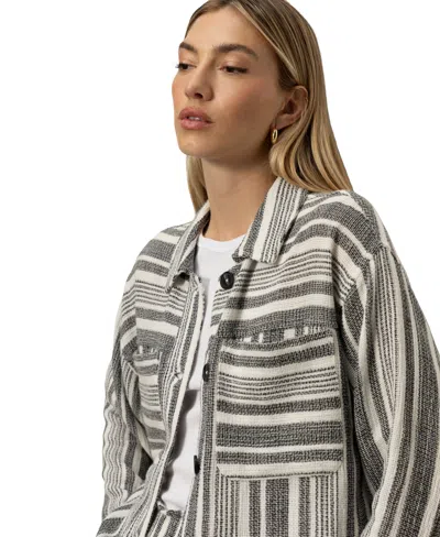 Sanctuary Shoreside Jacket In Atlantic Stripe In Multi