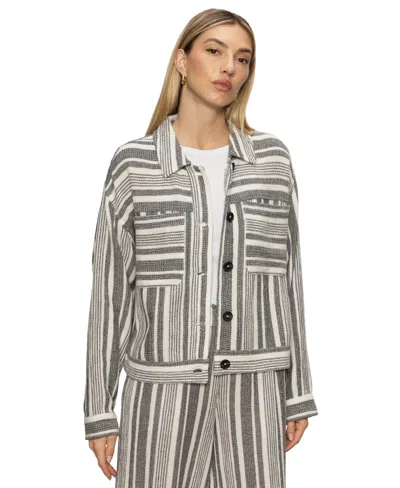 Sanctuary Shoreside Jacket In Atlantic Stripe In Multi