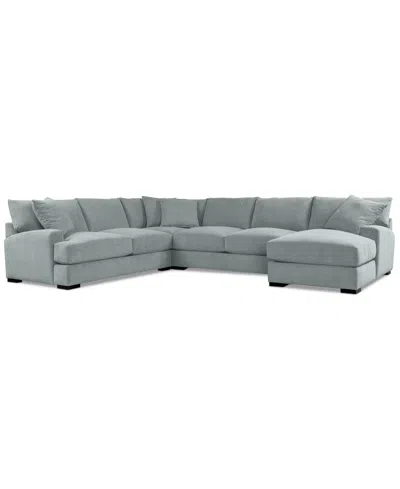 Macy's Rhyder 4-pc. Fabric Chaise Sectional With Apartment Sofa, Exclusively At