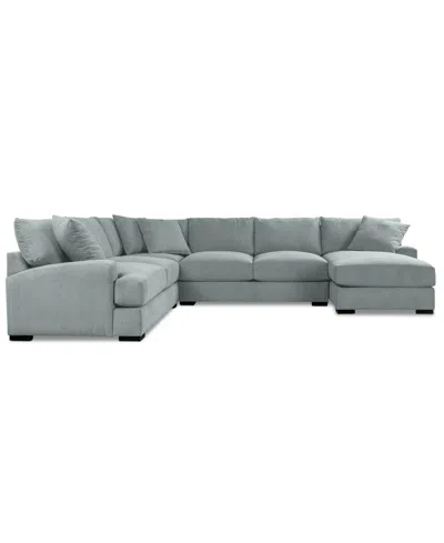 Macy's Rhyder 4-pc. Fabric Chaise Sectional With Apartment Sofa, Exclusively At