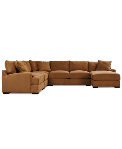Macy's Rhyder 5-pc. Fabric Chaise Sectional, Exclusively At