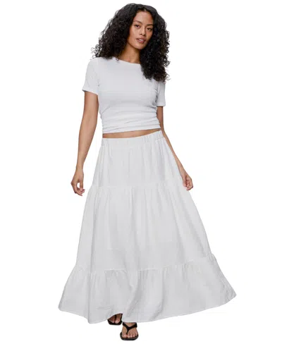 Sanctuary The Prairie Linen Tiered Maxi Skirt