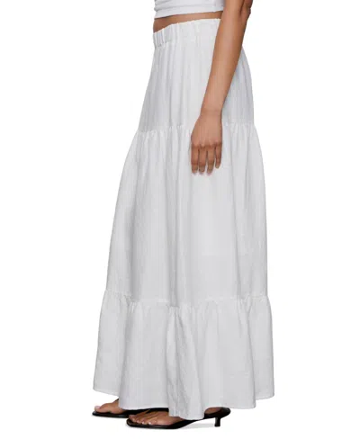 Sanctuary The Prairie Linen Tiered Maxi Skirt