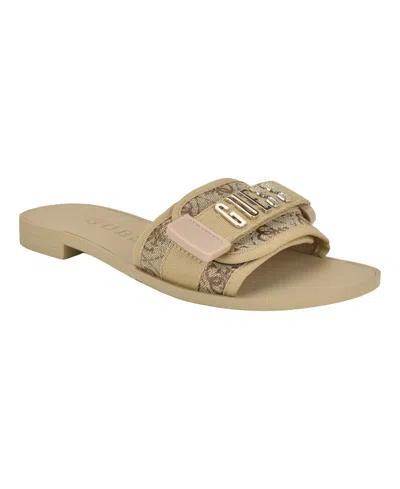 Guess Women's Elyze Quattro G Slip-on Slide Flat Sandals