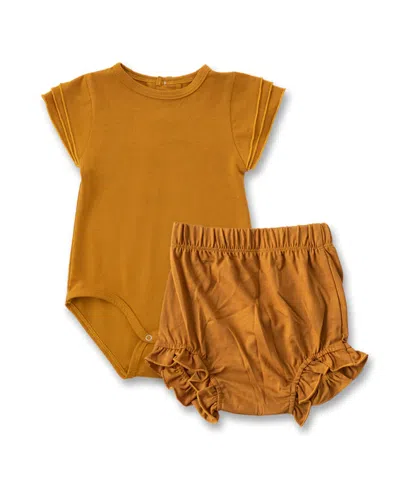 Earth Baby Outfitters Baby Girls 2-piece Bodysuit And Bloomer Set