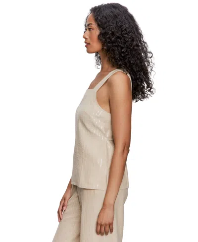 Sanctuary Desert Tank Top In Sand Sequin Stripe
