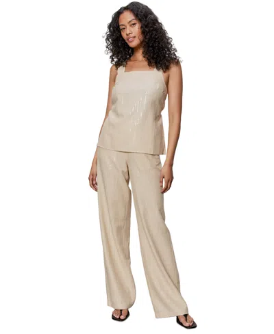 Sanctuary Desert Tank Top In Sand Sequin Stripe