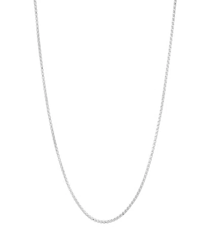 Steeltime Unisex Sterling Silver Box Chain Necklace