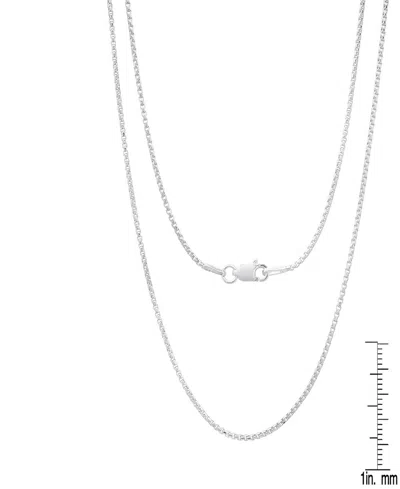 Steeltime Unisex Sterling Silver Box Chain Necklace