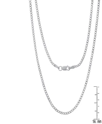 Steeltime Unisex Sterling Silver Cuban Superflat Necklace