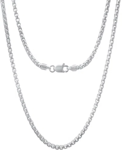 Steeltime Unisex Sterling Silver Box Link Chain Necklace