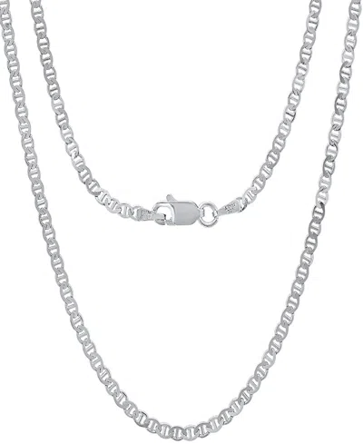 Steeltime Unisex Sterling Silver Mariner Superflat Necklace