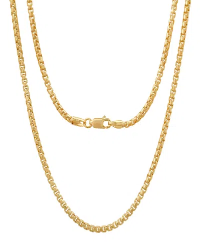 Steeltime Unisex 14k Gold Plated Box Link Chain Necklace