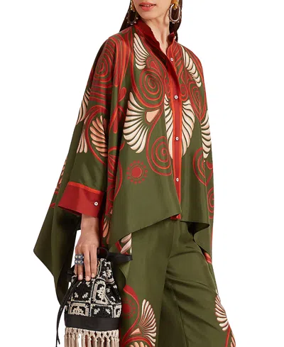 La Doublej La Double J Woman Shirt Military Green Size L Silk