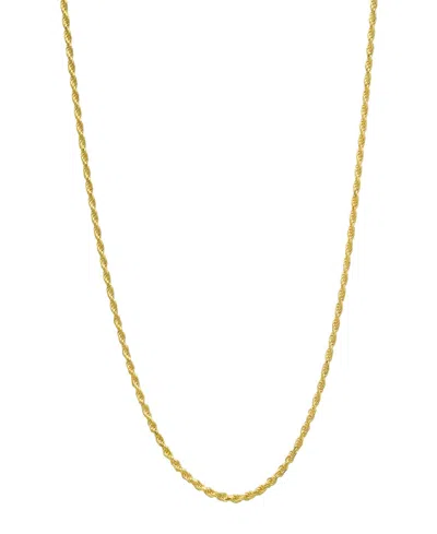 Steeltime Unisex 14k Gold Plated Rope Chain Necklace