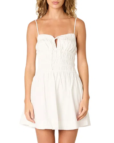 Nia Lainey Poplin Mini Dress In White