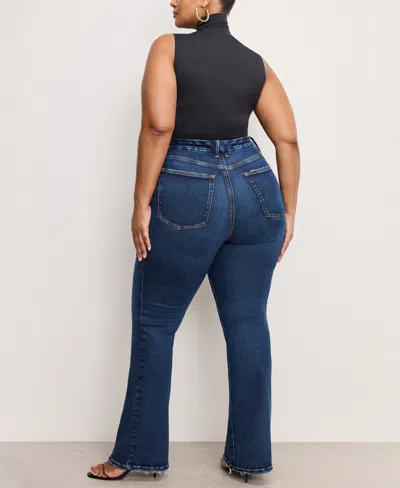 Good American Women's Soft Tech Good Classic Bootcut Jeans In Blue