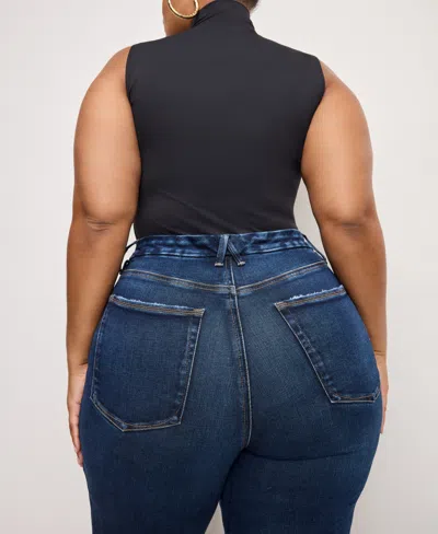 Good American Women's Soft Tech Good Classic Bootcut Jeans In Blue