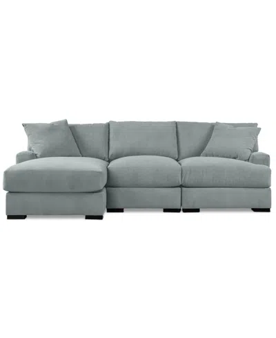 Macy's Rhyder 3-pc. Fabric Chaise Sectional, Exclusively At