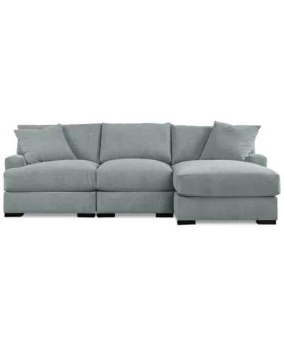Macy's Rhyder 3-pc. Fabric Chaise Sectional, Exclusively At