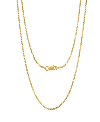 Steeltime Unisex 14k Gold Plated Box Chain Necklace