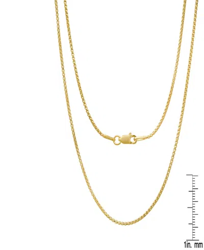 Steeltime Unisex 14k Gold Plated Box Chain Necklace
