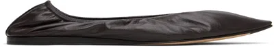 The Row Liisa Leather Ballet Flats In Brown