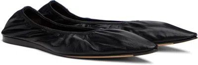 The Row Liisa Leather Ballet Flats In Brown