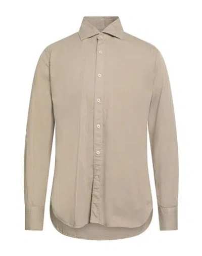 Tintoria Mattei 954 Man Shirt Beige Size L Cotton