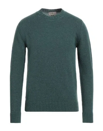 Irish Crone Man Sweater Deep Teal Size M Wool