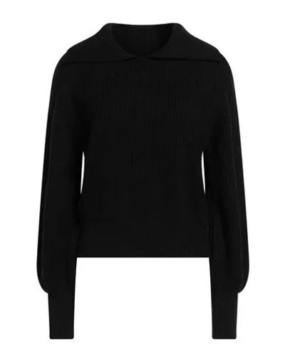 Soallure Woman Sweater Black Size M Viscose, Polyester, Polyamide