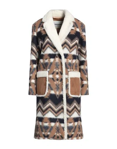 Ava Adore Woman Coat Camel Size 4 Polyester, Virgin Wool, Acrylic