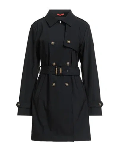 Dekker Woman Overcoat & Trench Coat Black Size 12 Polyamide, Elastane