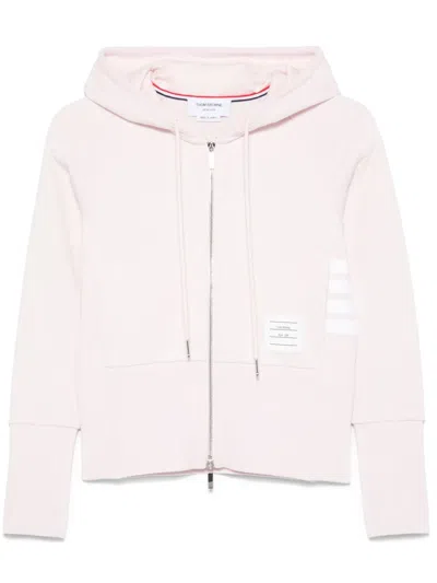 Thom Browne Cotton Hoodie With Drawstring Hood And Pockets In Pink