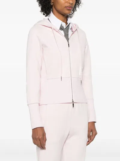 Thom Browne Cotton Hoodie With Drawstring Hood And Pockets In Pink