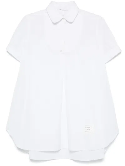 Thom Browne Bib-detail Poplin Tunic In White