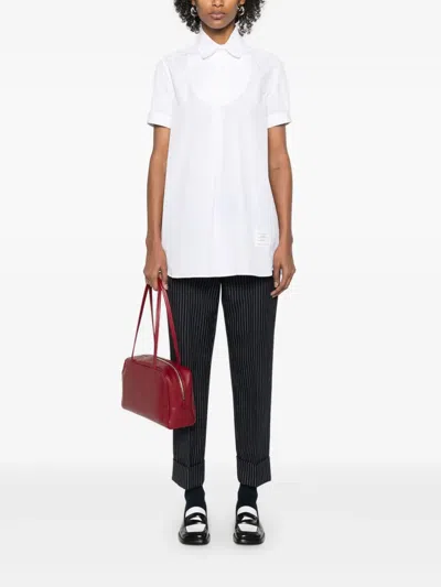 Thom Browne Bib-detail Poplin Tunic In White