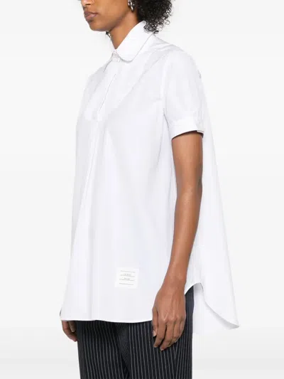 Thom Browne Bib-detail Poplin Tunic In White