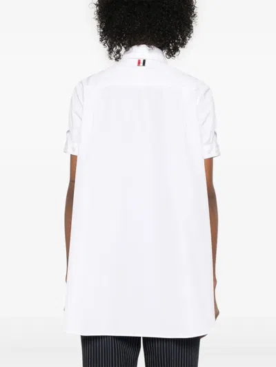 Thom Browne Bib-detail Poplin Tunic In White