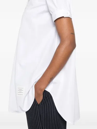 Thom Browne Bib-detail Poplin Tunic In White