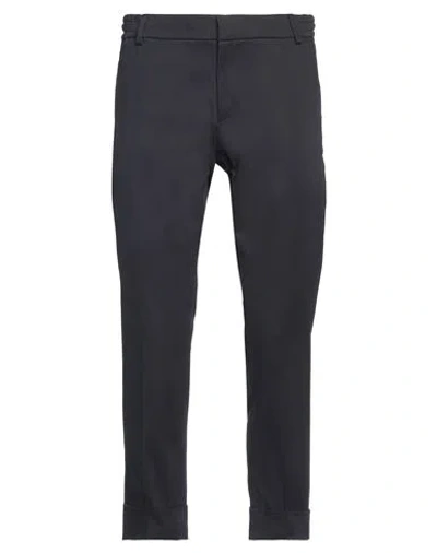 Messagerie Man Pants Midnight Blue Size 38 Cotton, Elastane In Blue
