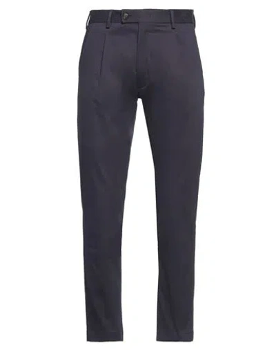 Messagerie Man Pants Midnight Blue Size 38 Cotton, Elastane In Blue