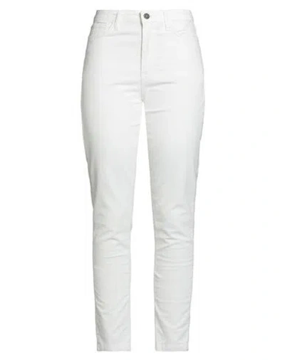 Fred Mello Woman Pants White Size 32 Cotton, Elastane In White