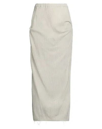 Un-namable Woman Maxi Skirt Beige Size 10 Recycled Linen, Recycled Cotton, Viscose, Silk In Sand