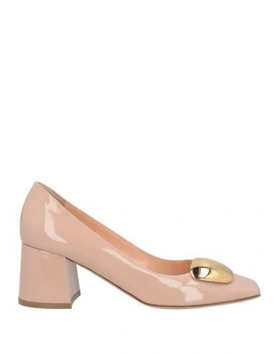 Rupert Sanderson Woman Pumps Blush Size 6.5 Leather